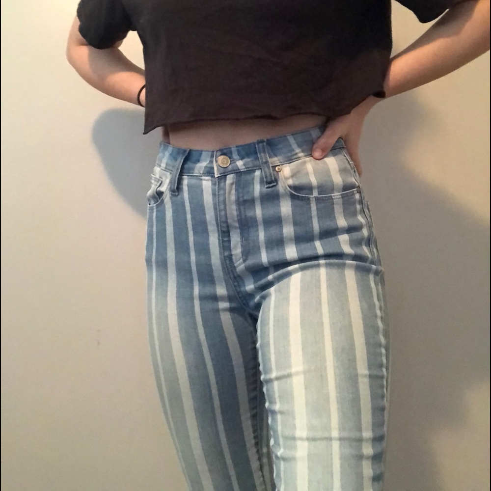 striped tillys jeans